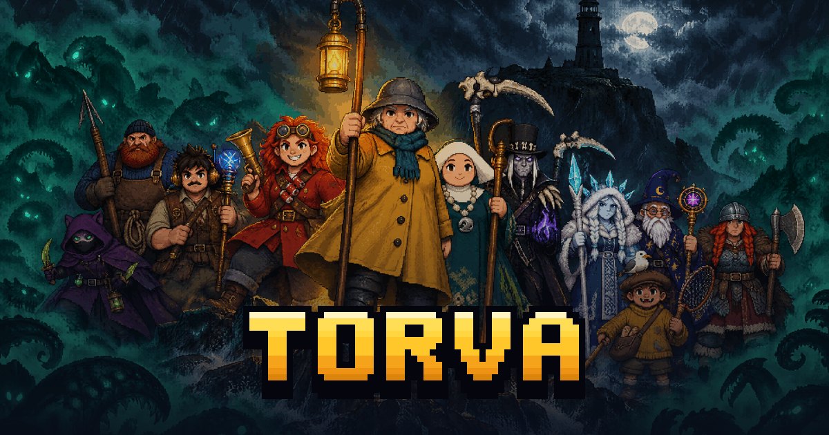 Key art with the Torva logo